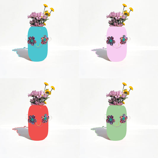 Custom Flower Face Vase