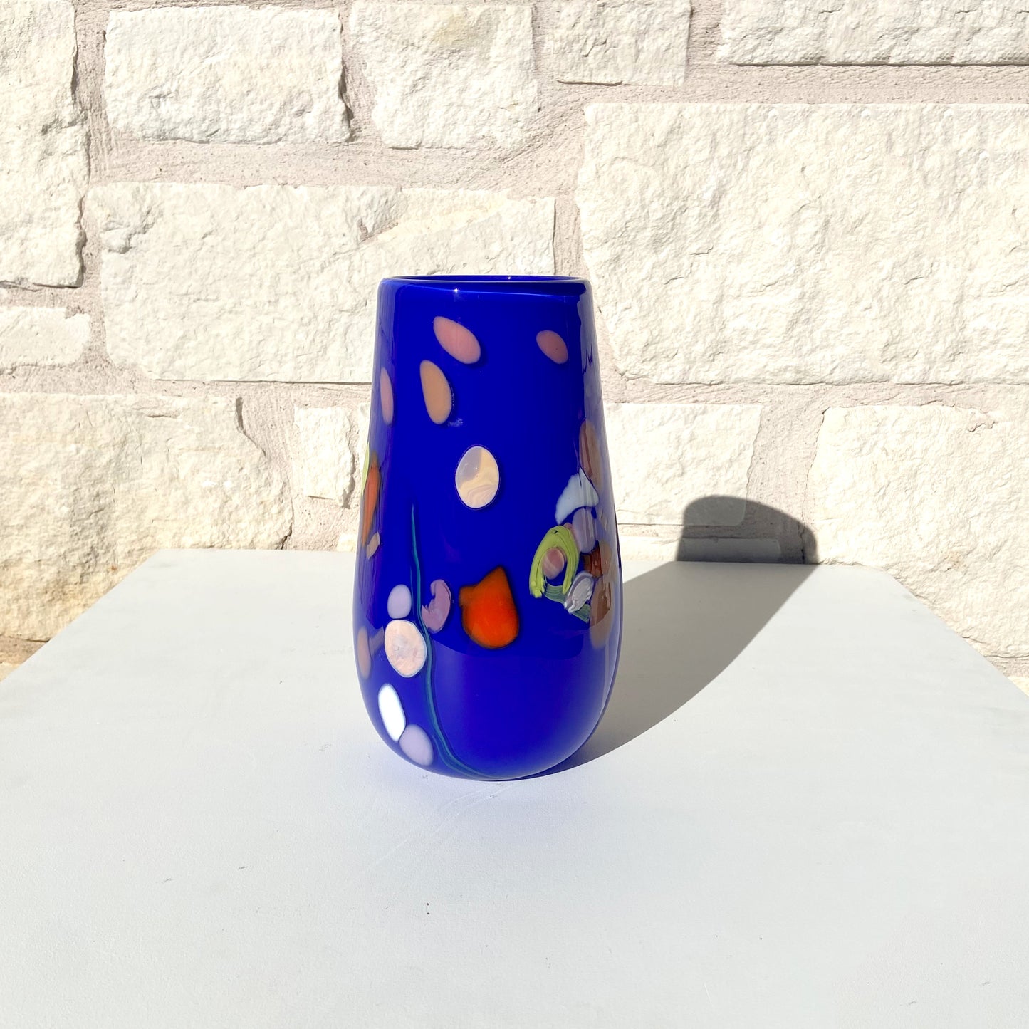 Blue Splatter Vase